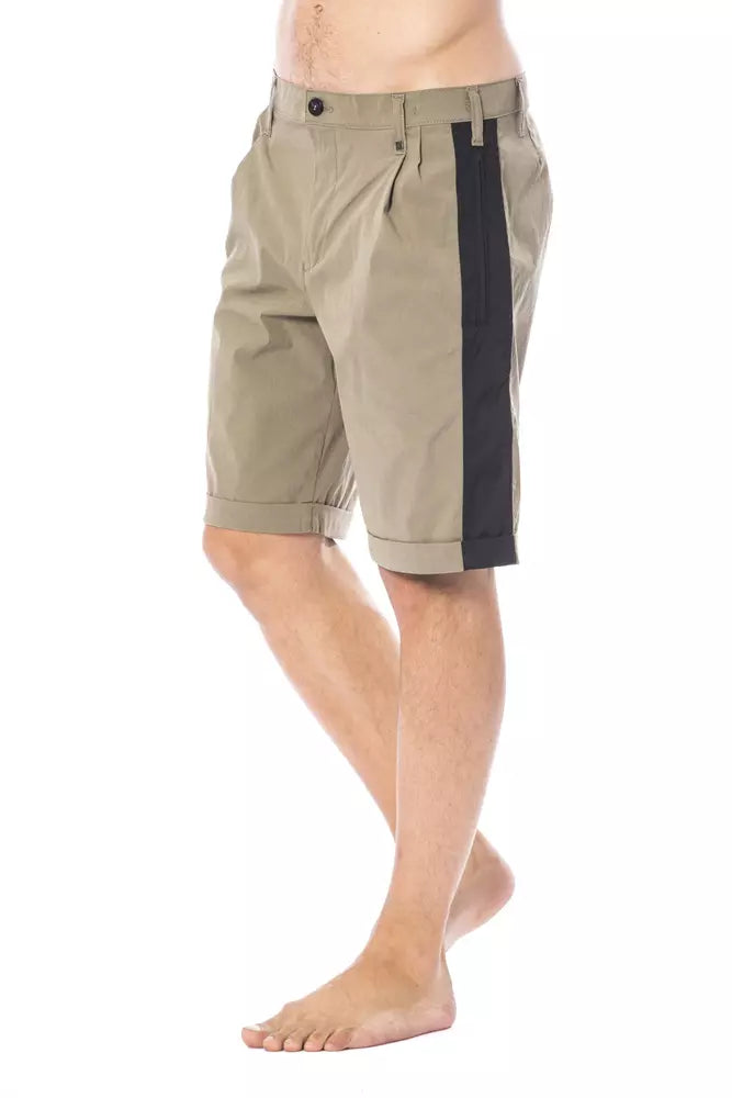 Verri Men's Army Khaki Cotton Bermuda Shorts