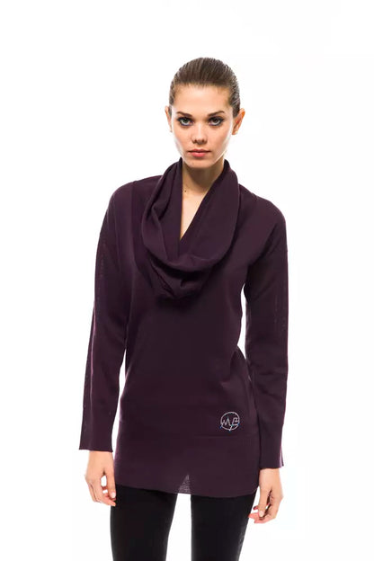 Montana Blu Women's Purple Wool High Collar Sweater