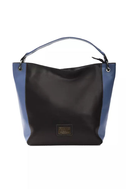 Shoulder Bag by Pompei Donatella for women in leather black, blue & silver features a effortless sophistication silhouette, secured by a with ample and versatile shoulder-strap & adjustable-strap for a effortless sophistication finish.