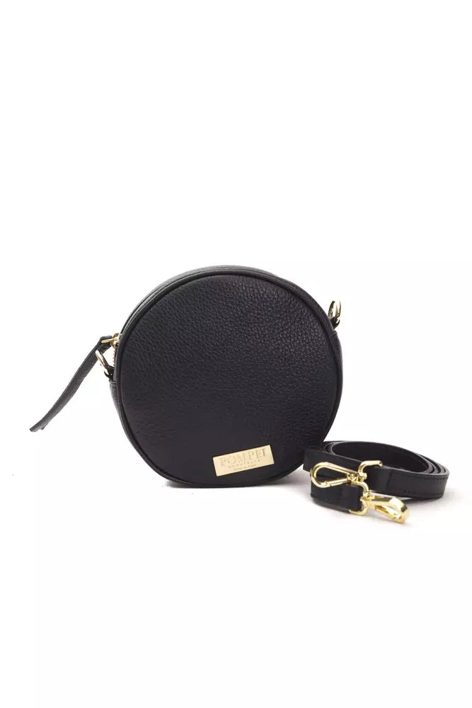 Small Crossbody Oval Handbag by Pompei Donatella for women in leather gray features a multifaceted silhouette, showcasing a secure and multifaceted built-in-compartments with versatile crossbody-strap for multifaceted style.