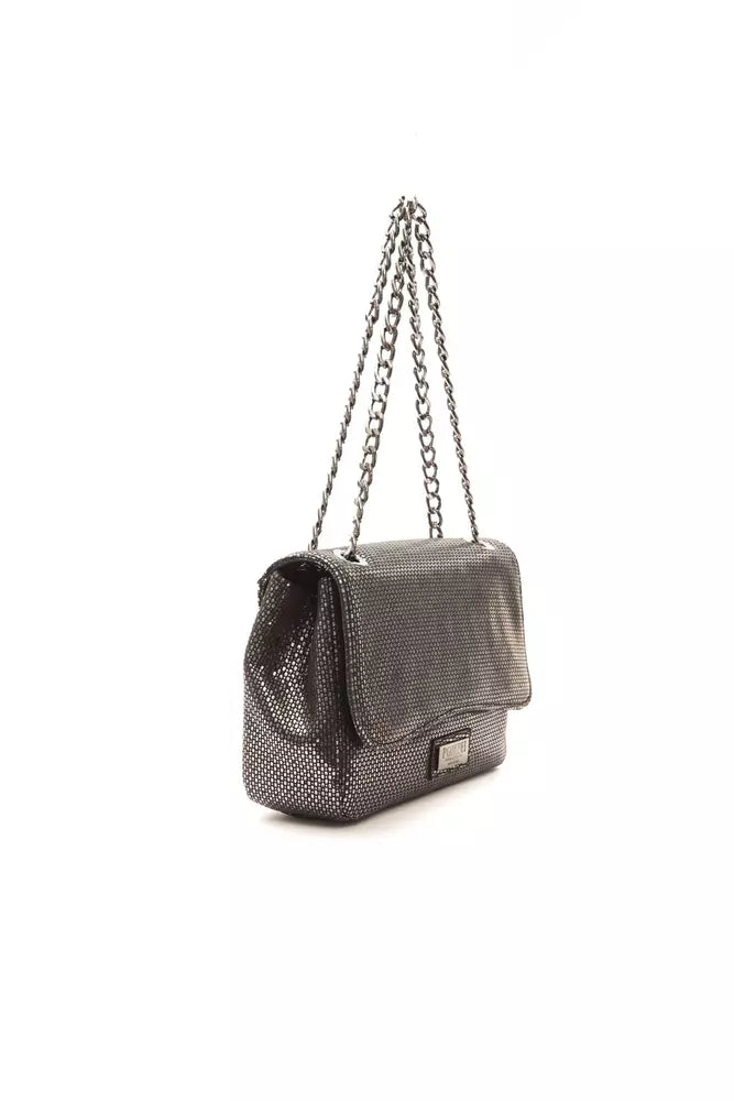 Compact Crossbody Handbag by Pompei Donatella for women in leather gray & print showcases a versatile sophistication silhouette, featuring a secure , versatile sophistication , and versatile crossbody-strap & adjustable-strap for a versatile sophistication finish.