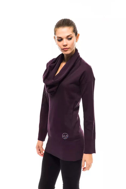 Montana Blu Women's Purple Wool High Collar Sweater