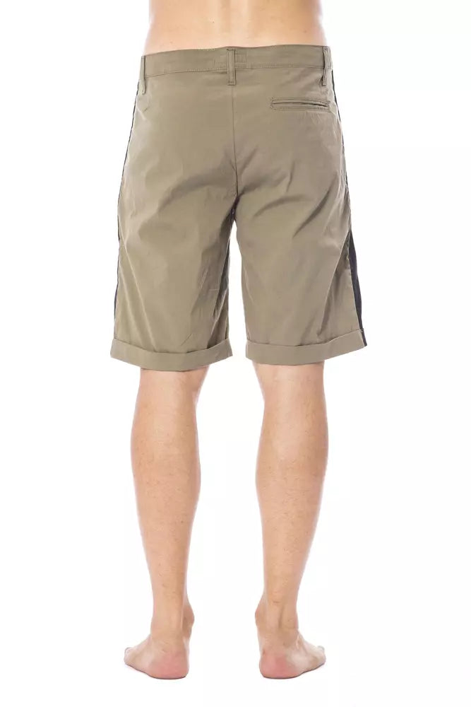 Verri Men's Army Khaki Cotton Bermuda Shorts