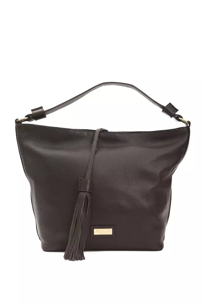 Shoulder Bag by Pompei Donatella for women in leather brown features a effortless chic silhouette with a secure , ample , and versatile shoulder-strap, adjustable-strap & detachable-strap for a effortless chic finish.