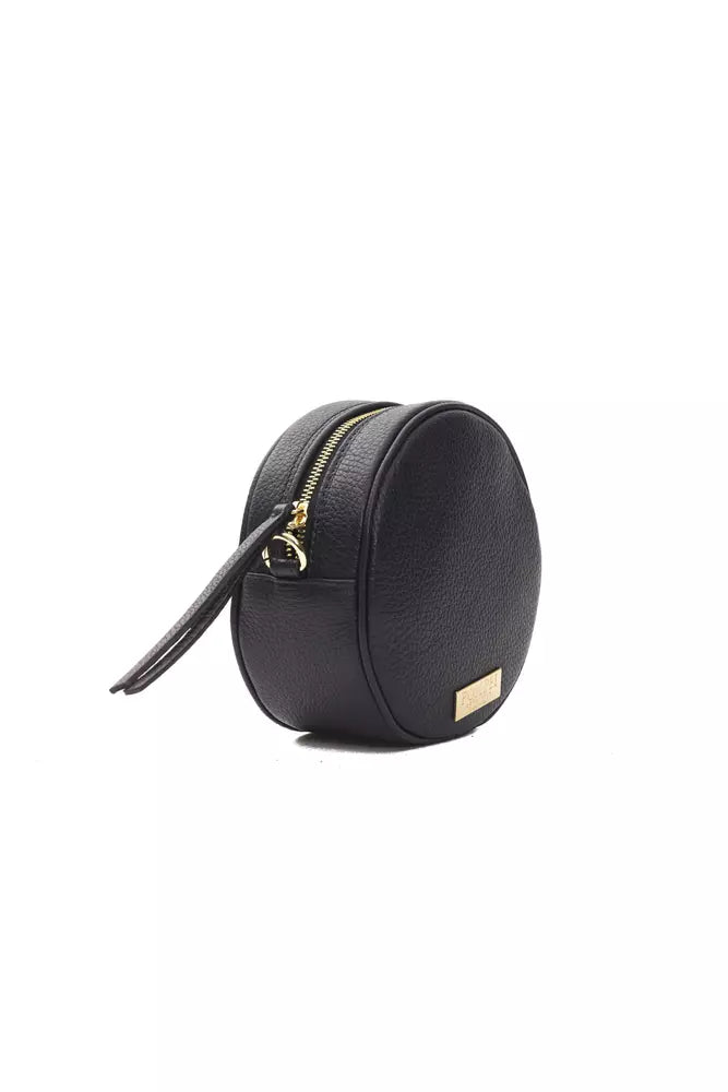Small Crossbody Oval Handbag by Pompei Donatella for women in leather gray features an multi-faceted design with a secure , ample built-in-compartments, and versatile crossbody-strap for a multi-faceted finish.