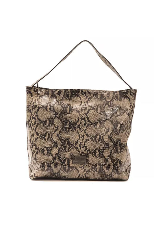 Small 2-in-1 Shoulder & Crossbody Bag by Pompei Donatella for women in python leather brown & print features a effortless chic silhouette with a secure , ample , and versatile crossbody-strap, shoulder-strap & adjustable-strap for a effortless chic finish.