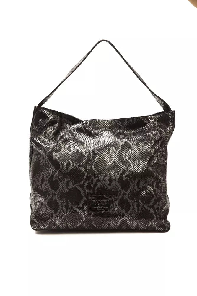 Shoulder Bag by Pompei Donatella for women in python leather dark-gray & print features an effortlessly chic silhouette with a secure , ample , and versatile shoulder-strap & adjustable-strap for effortlessly chic everyday luxury.