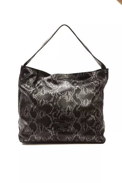 Shoulder Bag by Pompei Donatella for women in python leather dark-gray & print features an effortlessly chic silhouette with a secure , ample , and versatile shoulder-strap & adjustable-strap for effortlessly chic everyday luxury.