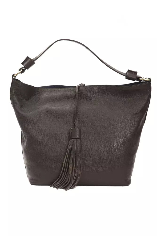 Shoulder Bag by Pompei Donatella for women in leather brown features a effortless sophistication silhouette, secured by a with ample and versatile shoulder-strap, adjustable-strap & detachable-strap for a effortless sophistication finish.