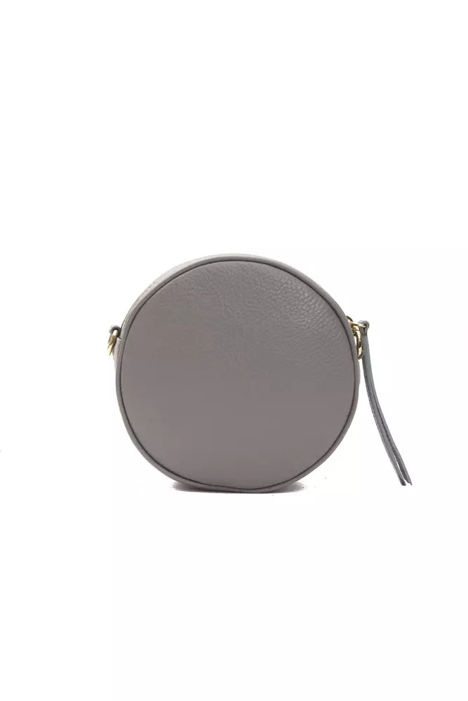 Small Crossbody Oval Handbag by Pompei Donatella for women in leather gray showcases a versatile sophistication silhouette, featuring a secure , versatile sophistication , and versatile crossbody-strap for a versatile sophistication finish.