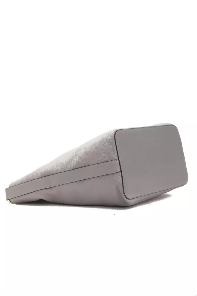 Shoulder Bag by Pompei Donatella for women in leather gray & light-grey features a effortless chic silhouette with a secure zipper, ample , and versatile shoulder-strap & adjustable-strap for a effortless chic finish.
