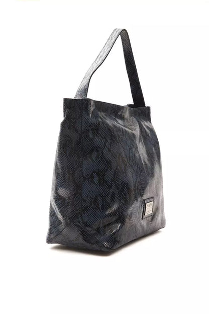 Evening Shoulder Bag by Pompei Donatella for women in python leather blue & print features a effortless sophistication silhouette, secured by a with ample and versatile shoulder-strap & adjustable-strap for a effortless sophistication finish.