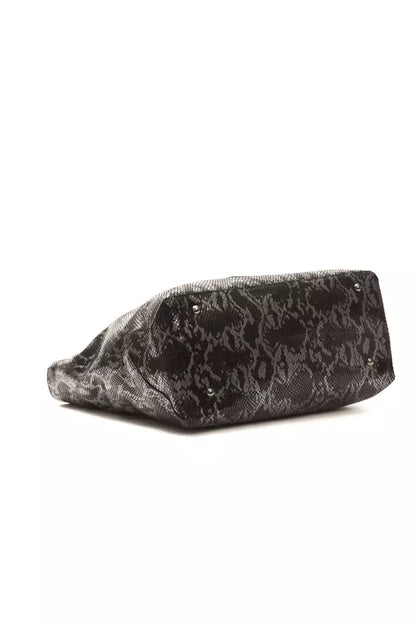Shoulder Bag by Pompei Donatella for women in python leather dark-gray & print presents a statuesque silhouette, showcasing a secure and statuesque with versatile shoulder-strap & adjustable-strap for a sophisticated look.