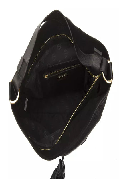 Shoulder Bag by Pompei Donatella for women in leather black & signature features a effortless sophistication silhouette, secured by a with ample and versatile shoulder-strap & adjustable-strap for a effortless sophistication finish.