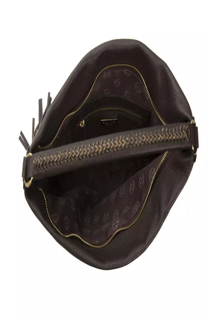 Shoulder Bag by Pompei Donatella for women in leather brown features a effortless sophistication silhouette, secured by a with ample and versatile shoulder-strap & adjustable-strap for a effortless sophistication finish.