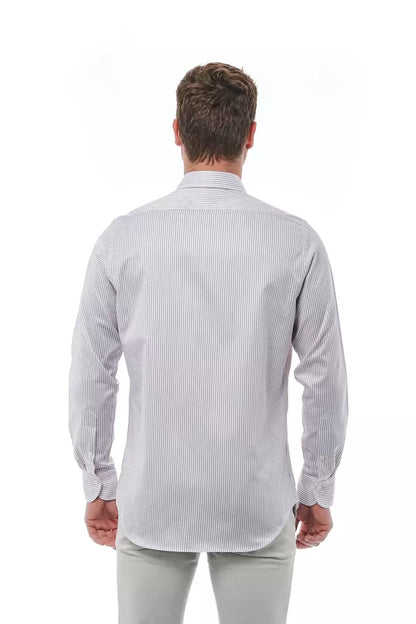 Bagutta Men's White Cotton Regular Fit Shirt