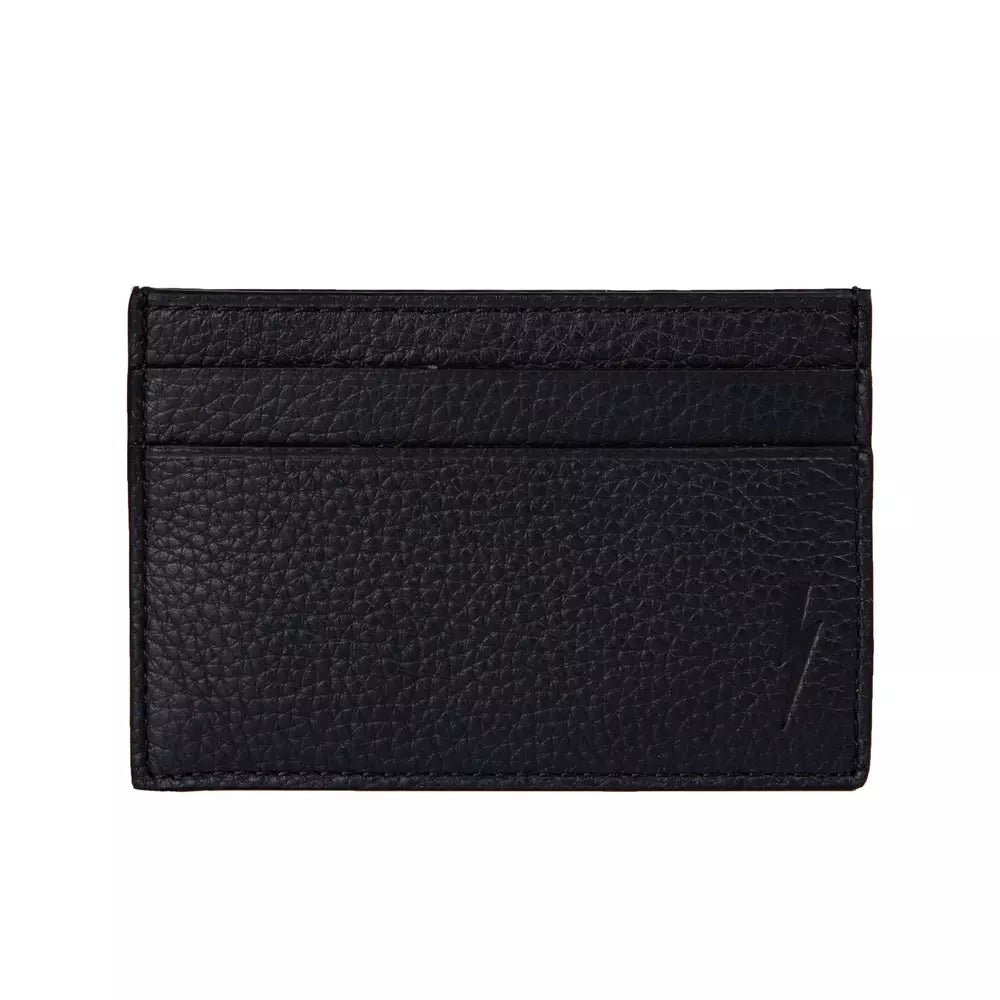 Cardholder Wallet by Neil Barrett for men in leather black showcases a refined silhouette, artfully capturing the essence of the refined Leather Cardholder Wallet design with functional card-organization.