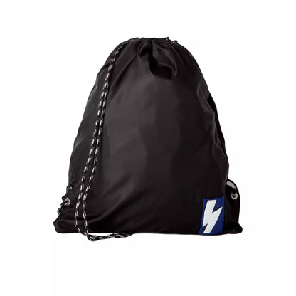 Drawstring Backpack by Neil Barrett for men in nylon black features a refined silhouette, showcasing the Nylon Drawstring Backpack design with a secure drawstring, ample , and versatile backpack-strap.