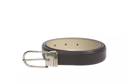 Belt by Trussardi for women in leather & metal brown presents a artisanal silhouette from the Leather & Metal Belt collection, showcasing an artisanal design and refined craftsmanship for a artisanal look.