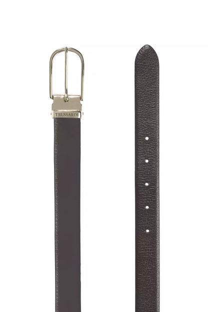Belt by Trussardi for women in leather & metal brown features an artisanal silhouette, showcasing the artisanal craftsmanship of the Leather & Metal Belt collection for a artisanal finish.