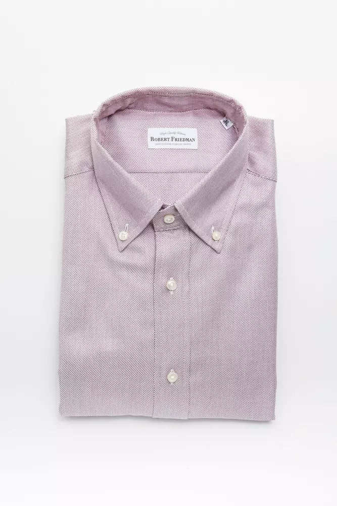 Robert Friedman Men's Red Cotton Shirt