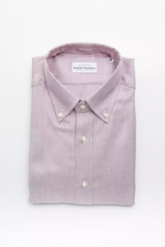 Robert Friedman Men's Red Cotton Shirt