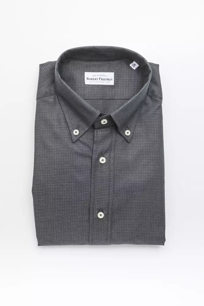 Robert Friedman Men's Green Cotton Shirt