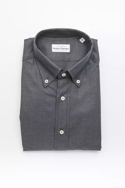 Robert Friedman Men's Green Cotton Shirt