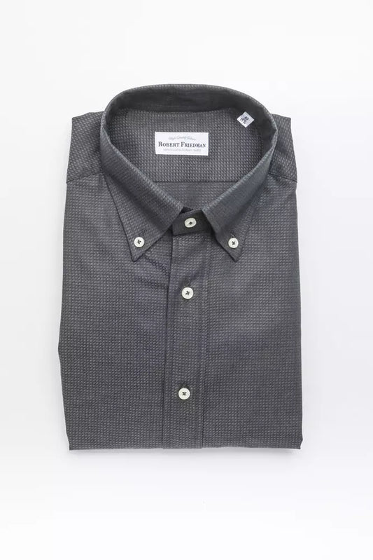 Robert Friedman Men's Green Cotton Shirt