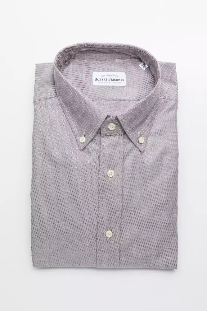 Robert Friedman Men's Beige Cotton Shirt