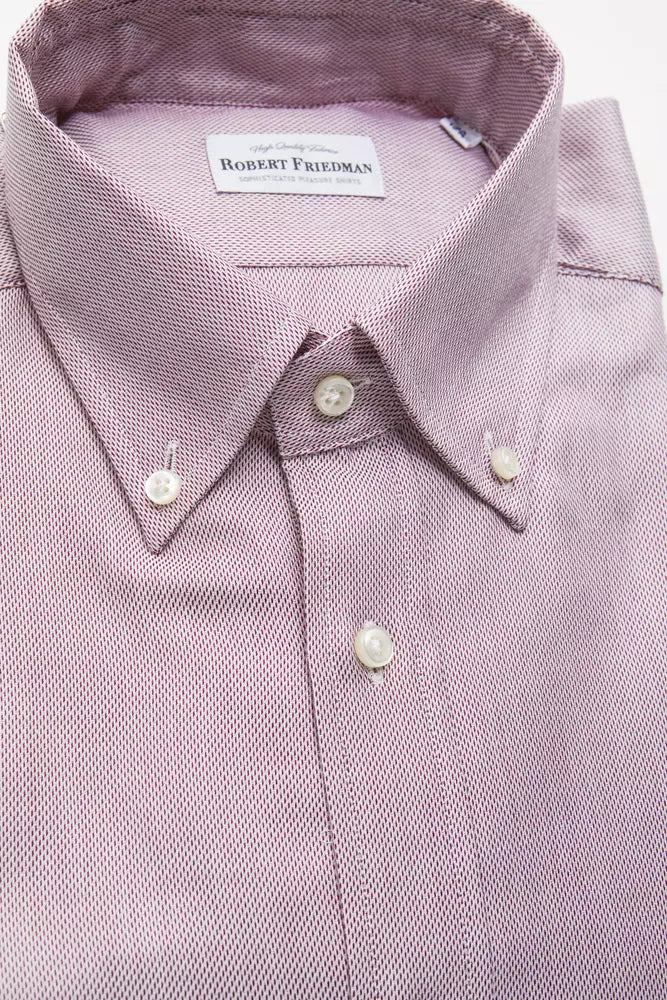 Robert Friedman Men's Red Cotton Shirt