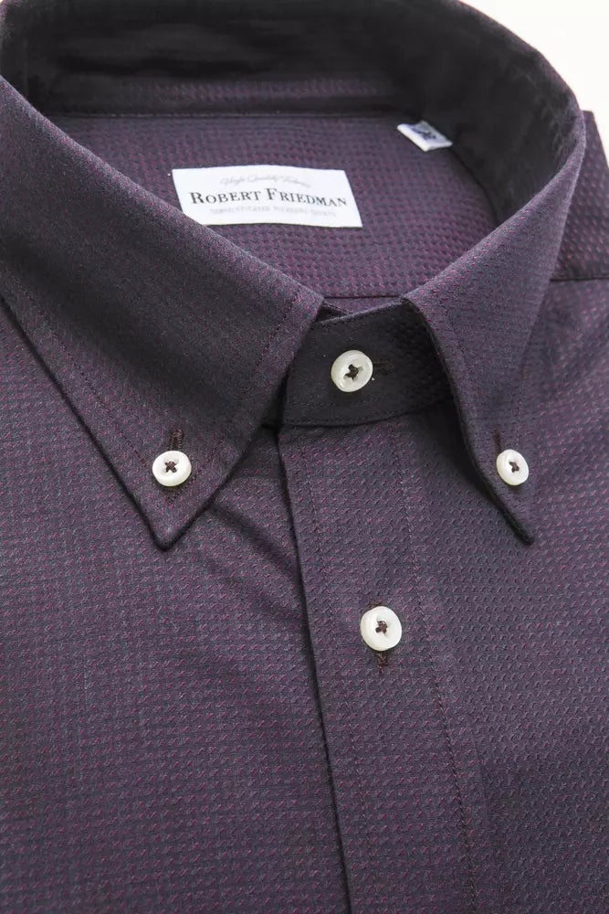 Robert Friedman Men's Black Cotton Shirt