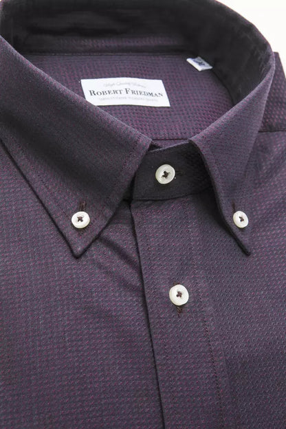 Robert Friedman Men's Black Cotton Shirt