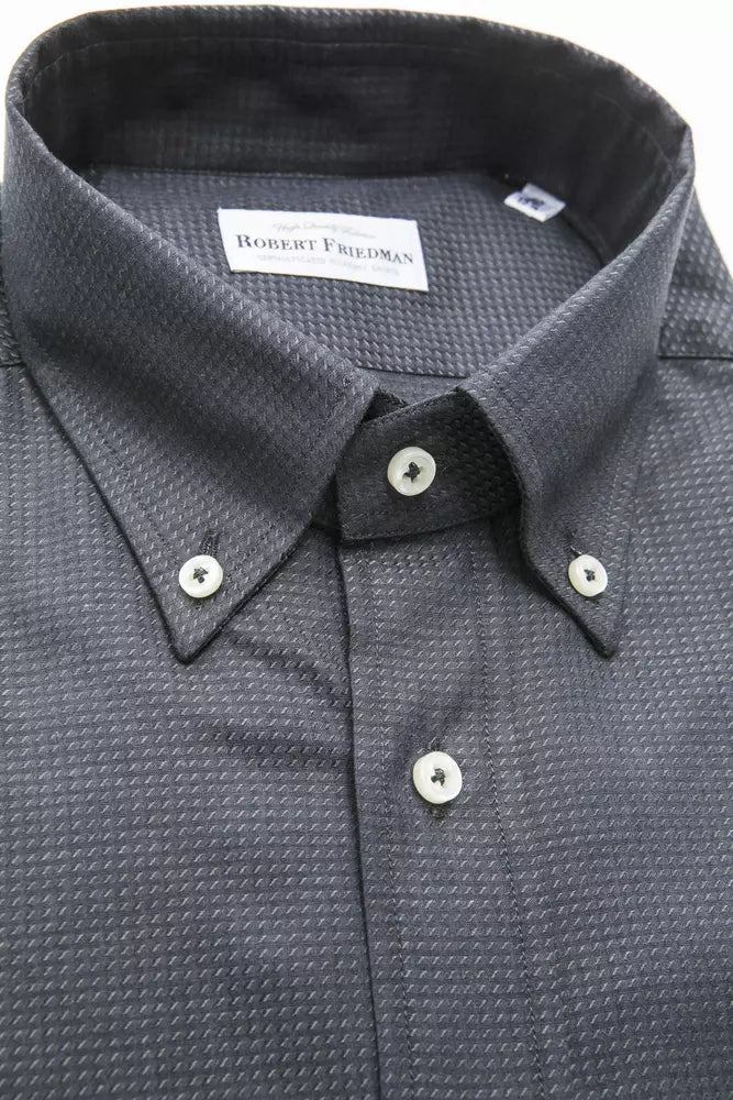 Robert Friedman Men's Green Cotton Shirt