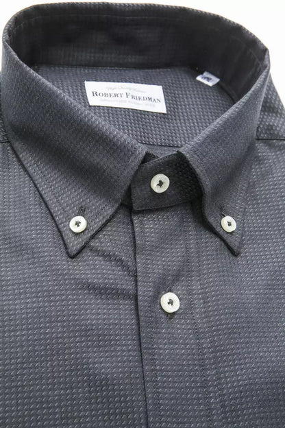 Robert Friedman Men's Green Cotton Shirt