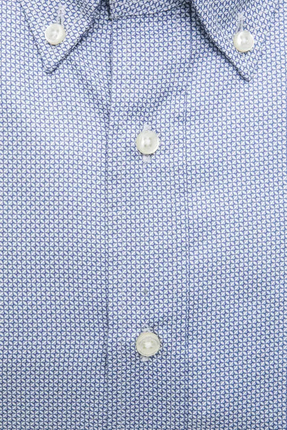 Robert Friedman Men's Light-blue Cotton Button Down Shirt