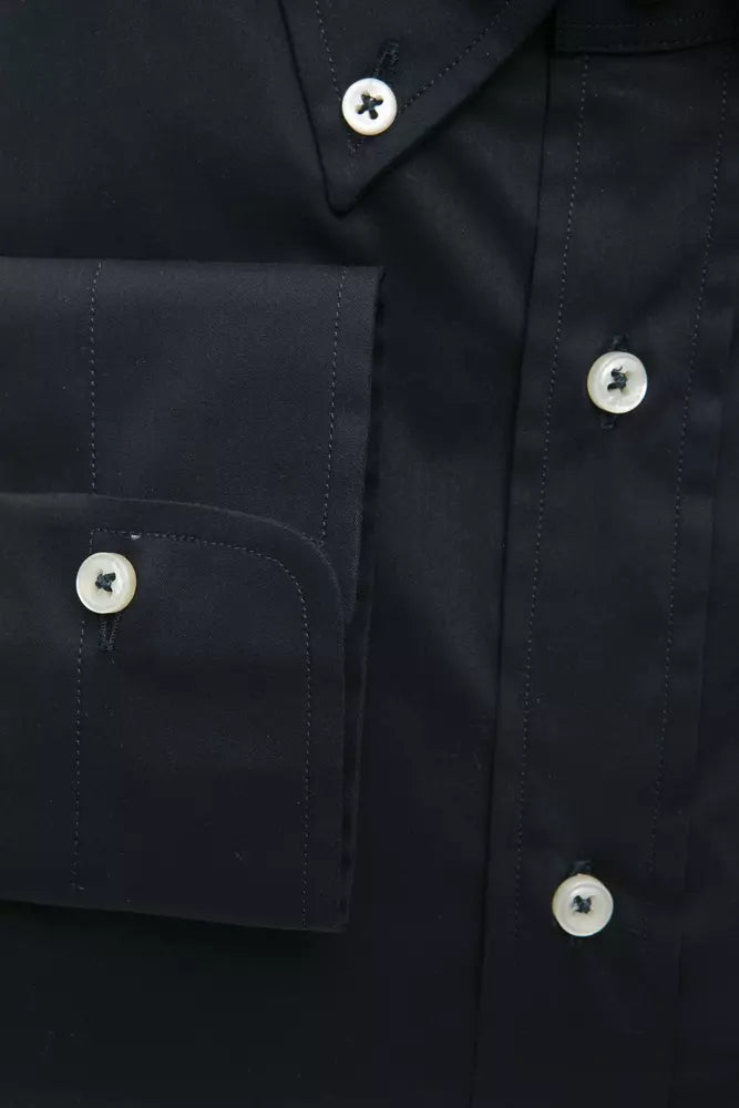Robert Friedman Men's Black Cotton Shirt