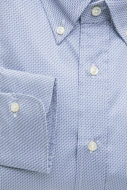 Robert Friedman Men's Light-blue Cotton Button Down Shirt