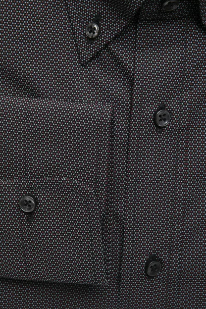 Robert Friedman Men's Black Cotton Shirt