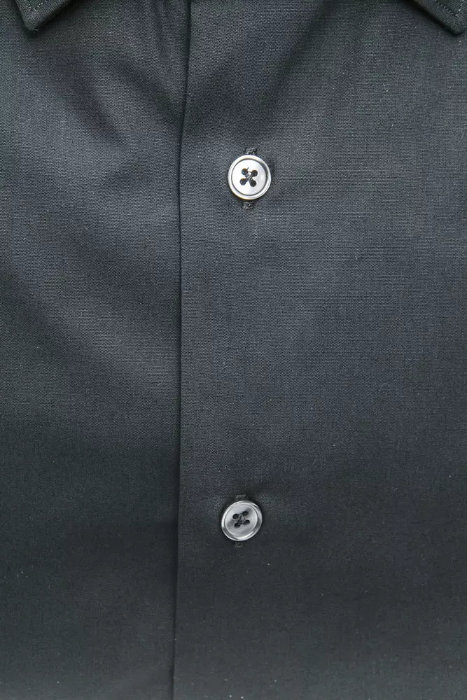 Robert Friedman Men's Black Cotton Shirt