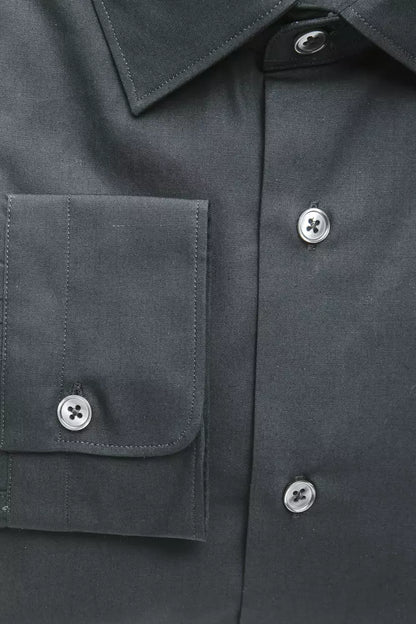 Robert Friedman Men's Black Cotton Shirt