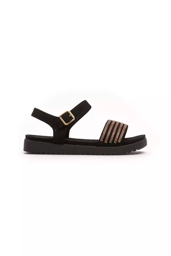 Péché Originel Gold Rhinestone Low Sandals