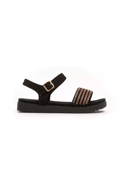 Péché Originel Gold Rhinestone Low Sandals