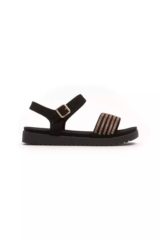 Péché Originel Gold Rhinestone Low Sandals