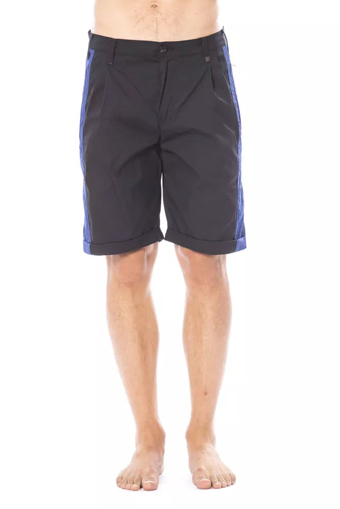 Verri Men's Black Cotton Bermuda Shorts