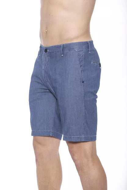 Bermuda Shorts by Armata Di Mare for men in blue presents a contemporary silhouette, showcasing a contemporary with a refined short and elegant .