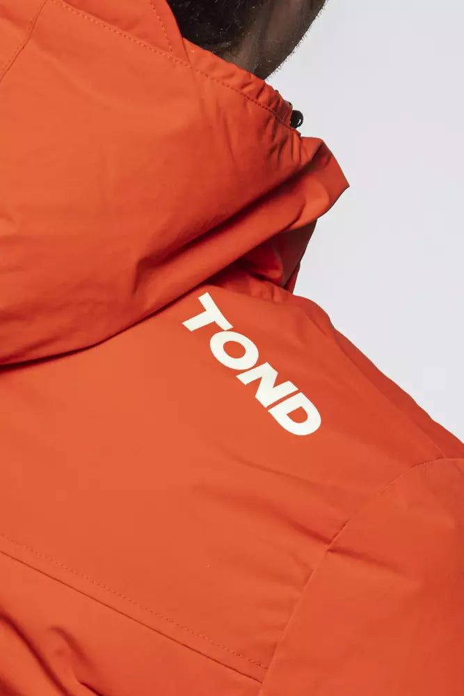Red Tond Men's Water-Repellent Jacket with Hood