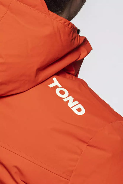 Red Tond Men's Water-Repellent Jacket with Hood