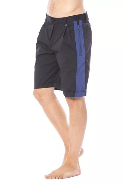 Verri Men's Black Cotton Bermuda Shorts