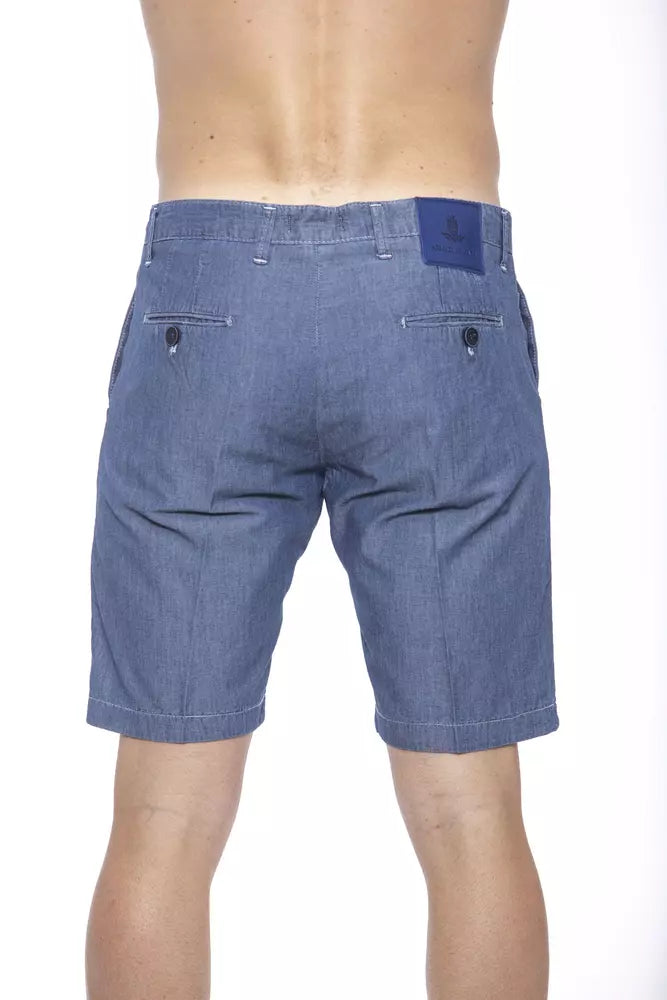 Bermuda Shorts by Armata Di Mare for men in blue presents a sleek silhouette, featuring a sleek with a refined short and a sophisticated .